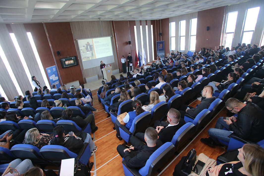Lecture hall with students